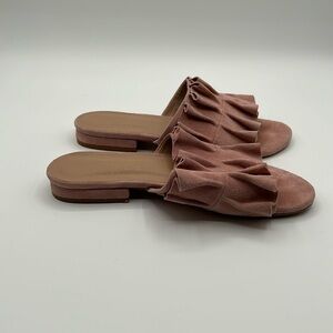 Able Pink Ruffle Sandals